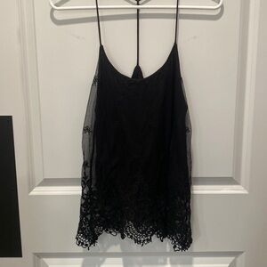 Black lace tank